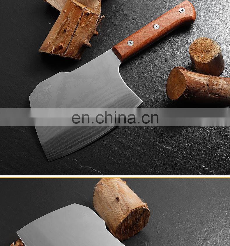 Good quality solid wood stainless steel material inflatable axe laser texture technology inflatable axe