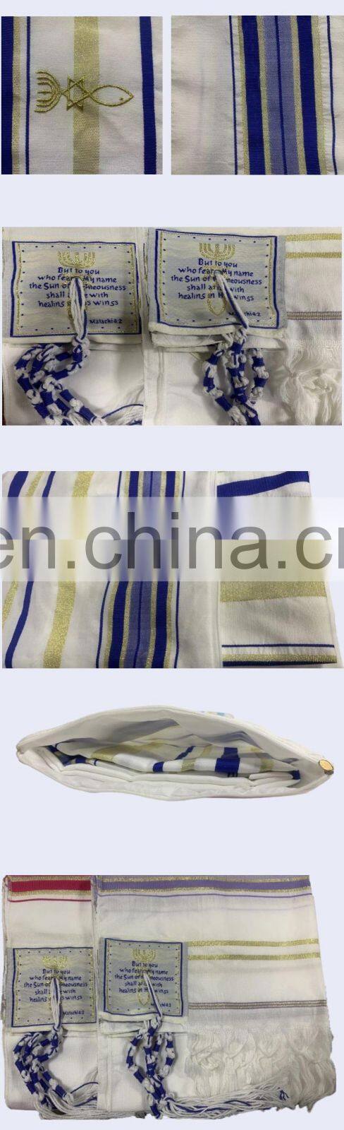 Large Polyester Prayer Shawl Arab Scarf Prayer Pentacost Israel Prayer Talit Shawls Isreal