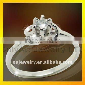 hot sell fine jewelry high quality elegant lady simple plain silver ring