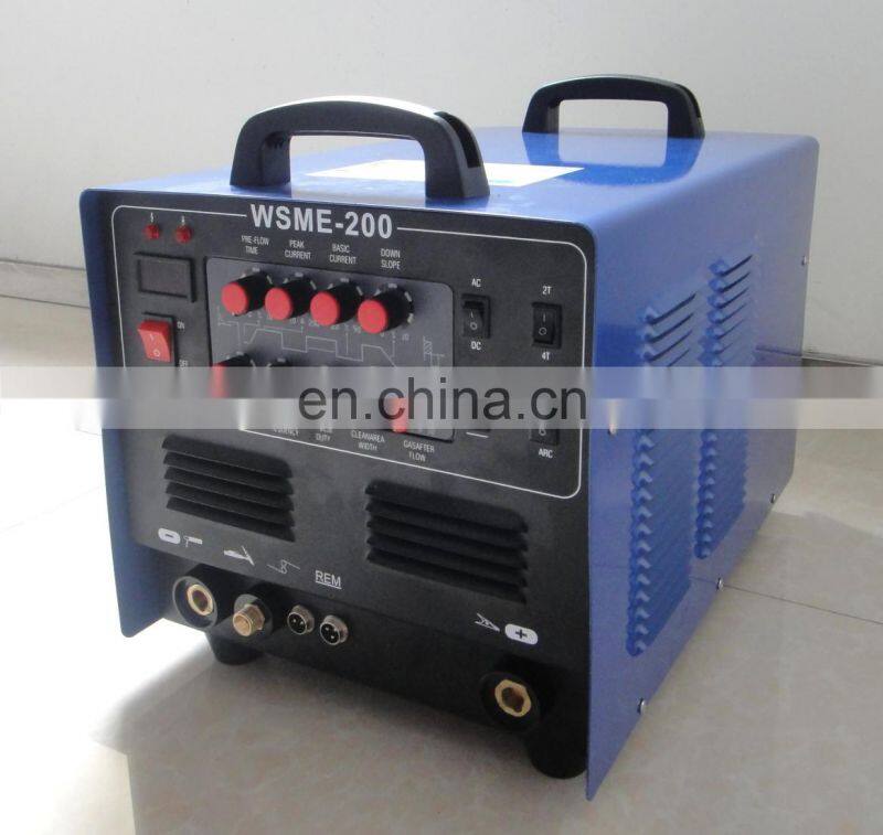 Tig inverter AC/DC pulse welding machine WSME-200 high frequency aluminum welder