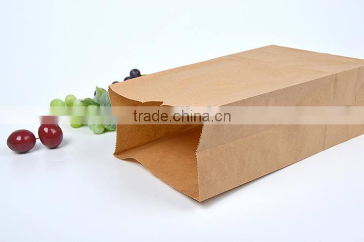 high quality disposable square bottom fast food french fries bread paper bag