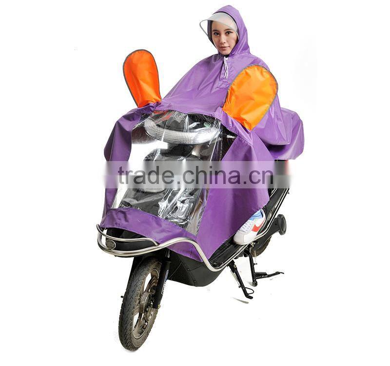 Oxford unisex waterproof pvc hooded rain cape poncho for adults