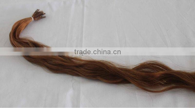 100% remy India human I-tip hair made in china with high quality and no shedding