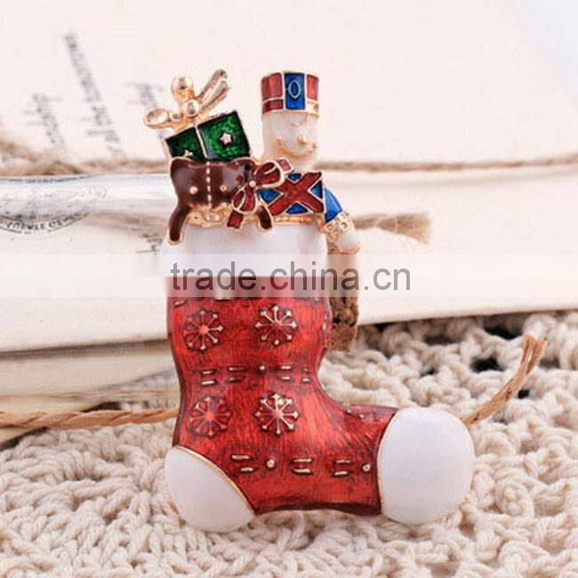 zinc alloy Metal women dress shoe christmas brooch