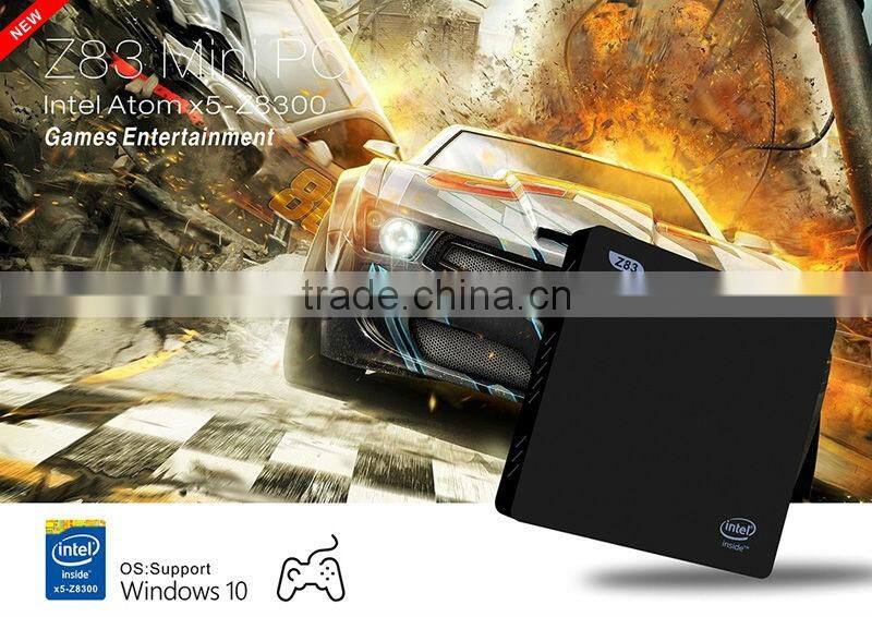 new hot seller Z83 mini pc 2GB/32GB hd tv box 1000Mbps LAN Bluetooth BT 4.0 support IEEE 802.11a/b/g/n