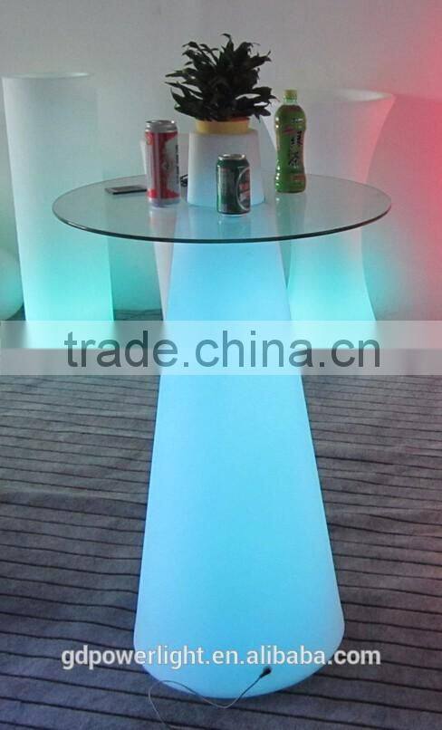 New PE Plastic Bar Table with Solar LED lights & remote control YXF-50120S