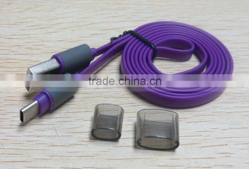 Super Fast USB 3.1 Type C Cord Color Flat Date Charging Cable