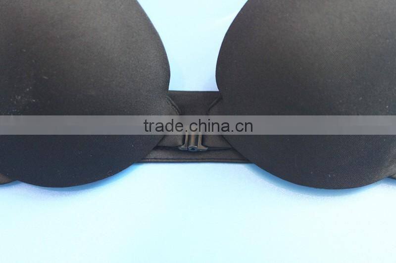 2016 The classical simple black style front closure bra
