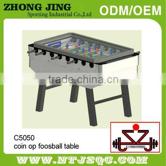 Glass Foosball Table& 5 feet soccer table& kicker game football table