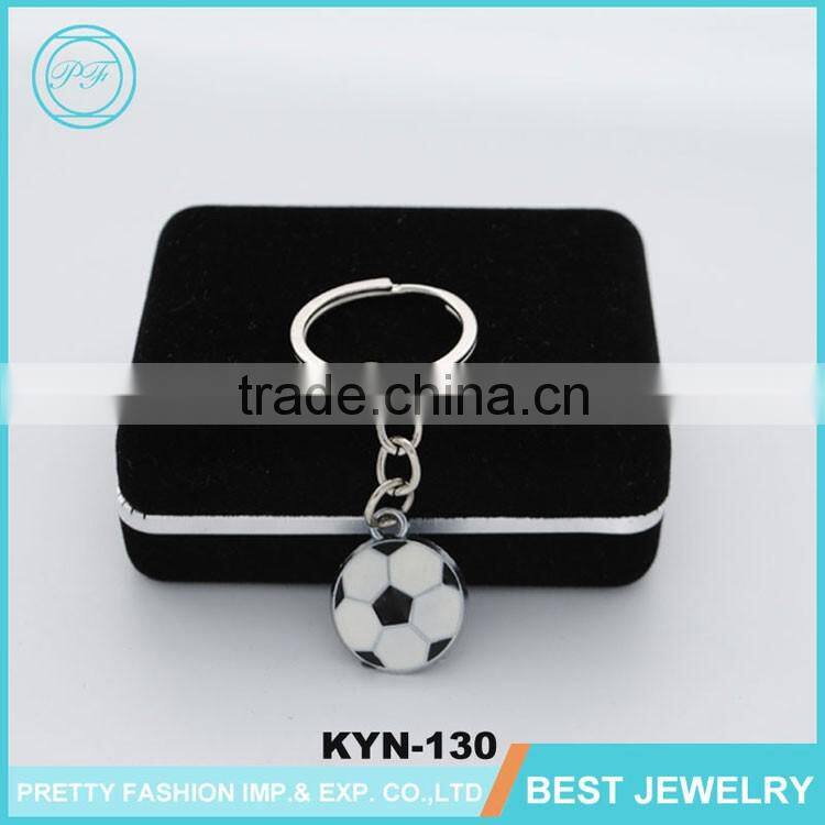 Yiwu Wholesale Fashion Football Shaped Logo Key Chain For Promotional Gift