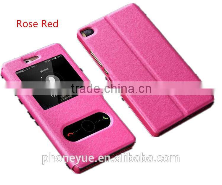 double window screen protective pu leather flip cover case for lg k10 for vivo v1