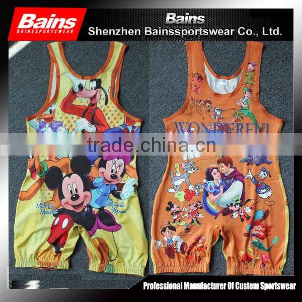 youth wrestling singlet/sublimated wrestling singlets/custom wrestling singlets
