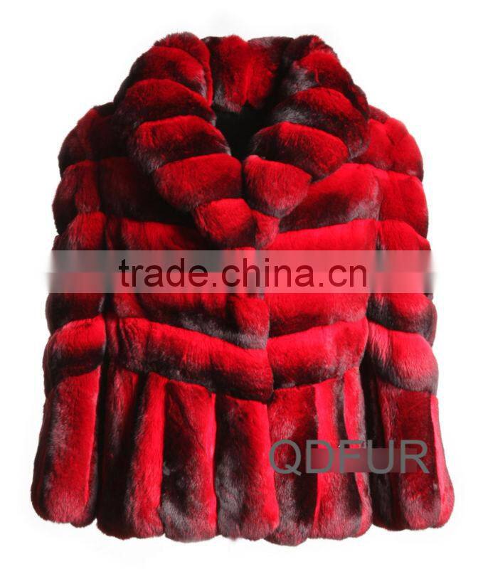QD23117 chinchilla Fur Jacket