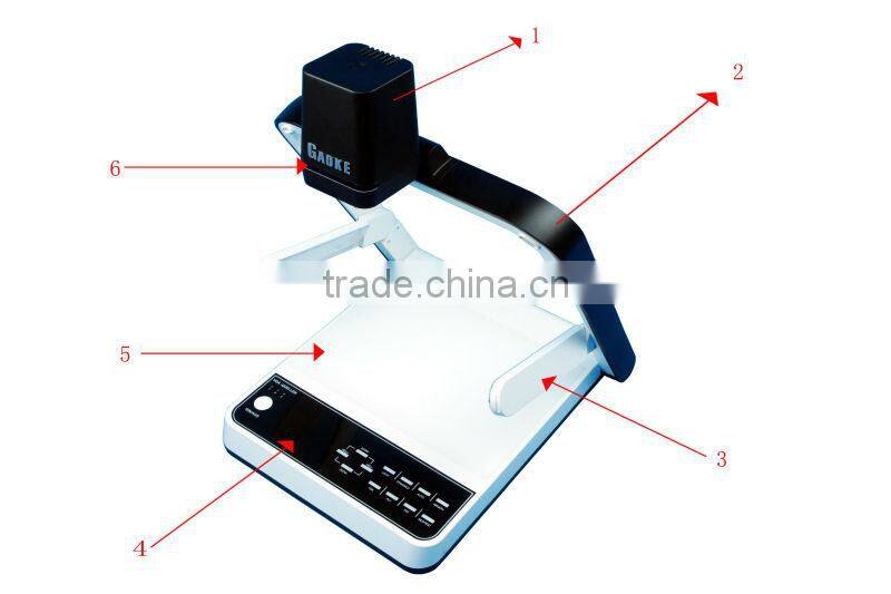 Professional manufacturer of education equipment Gaoke 9000 series visualizer document camera with 3d software lowes color