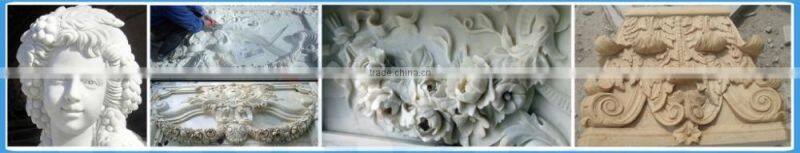 hand carved marble table with statue base