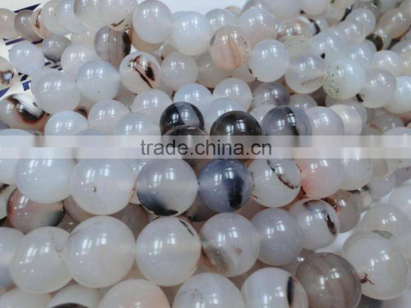 brazil agate 100% Natural spot agate round bead