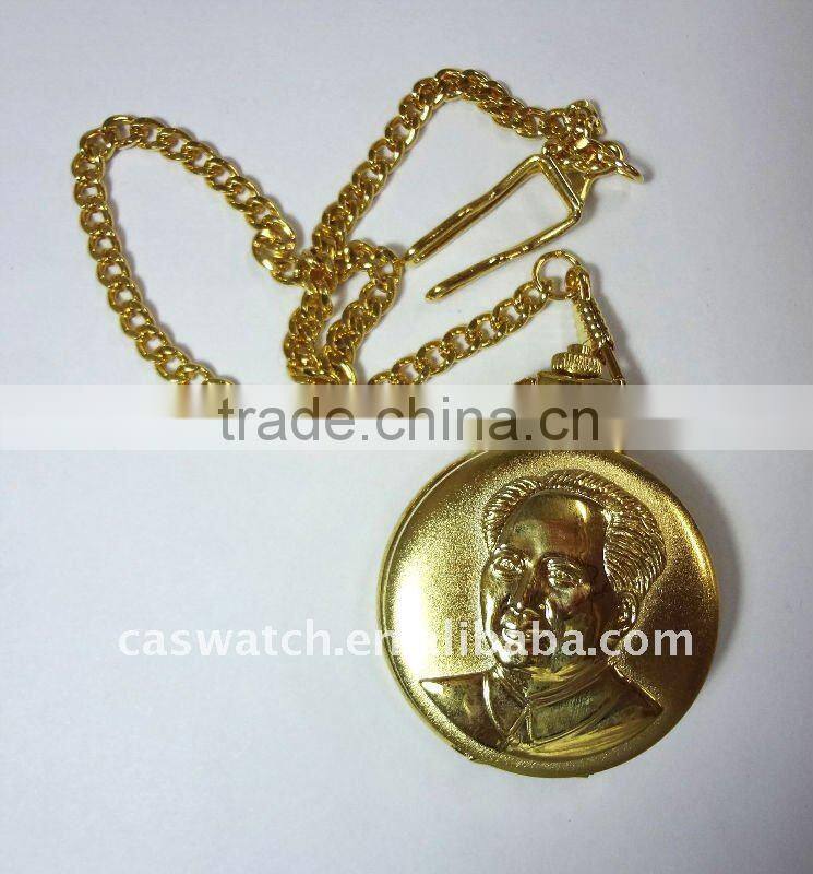 Cheap Pocket watch is made of zinc alloy,Customized is available.