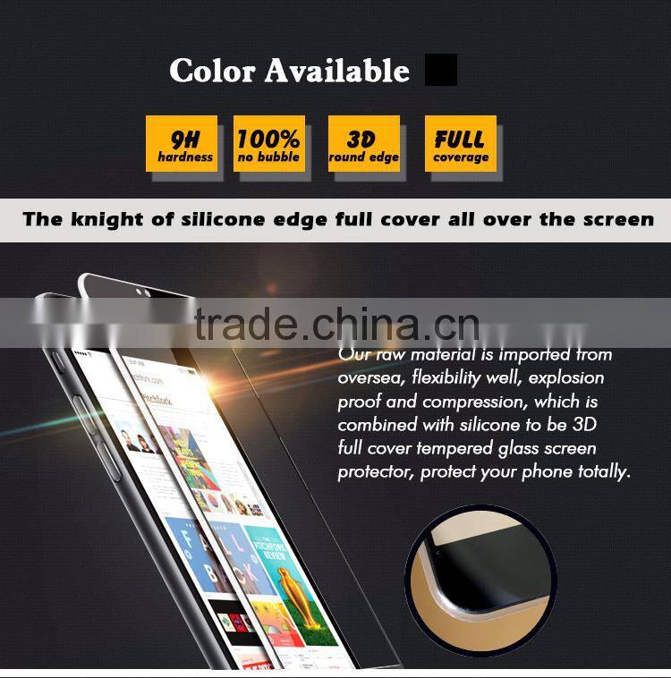 3d Curved Full Screen Cover Color silk print Tempered Glass Screen Protector For Iphone6s