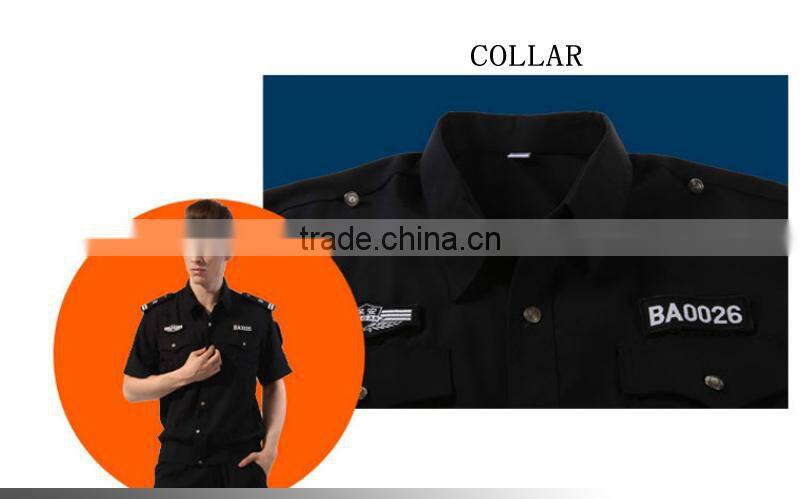 New Design Best Black Color Security Guard Uniform For Sale