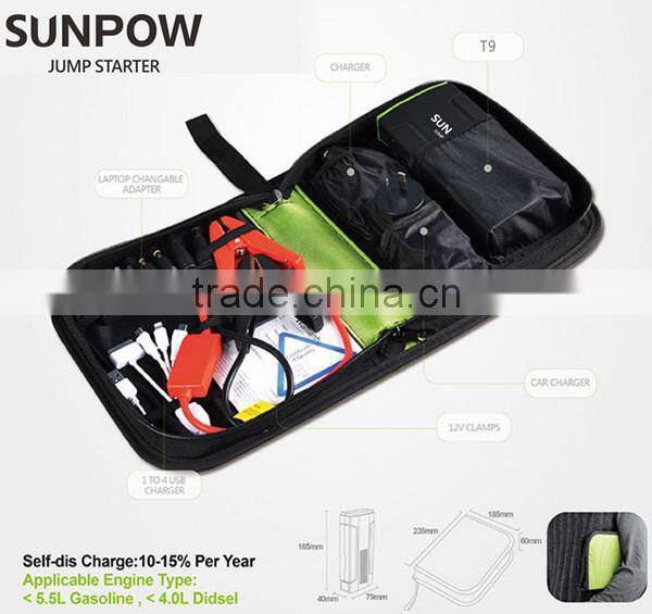 SUNPOW best selling products 2014 emergency car portable battery jump starter