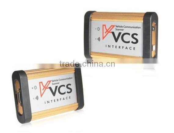 suport Multi-languages included Russian 2014 obd2 scan tool vcs vehicle communication scanner interface,vcs diagnostic tool