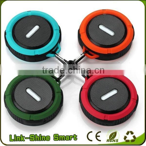 Portable mini bluetooth shower speaker with built-in Mic