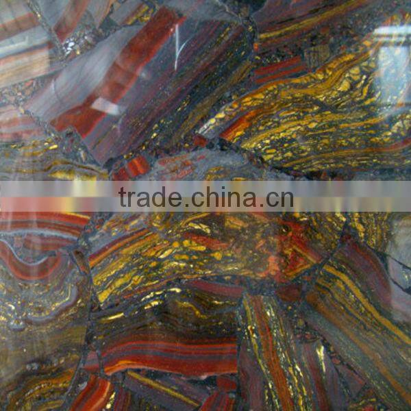 High Quality Iron Tiger Eye Stone Mosaic Tiles From Huizhou Factory