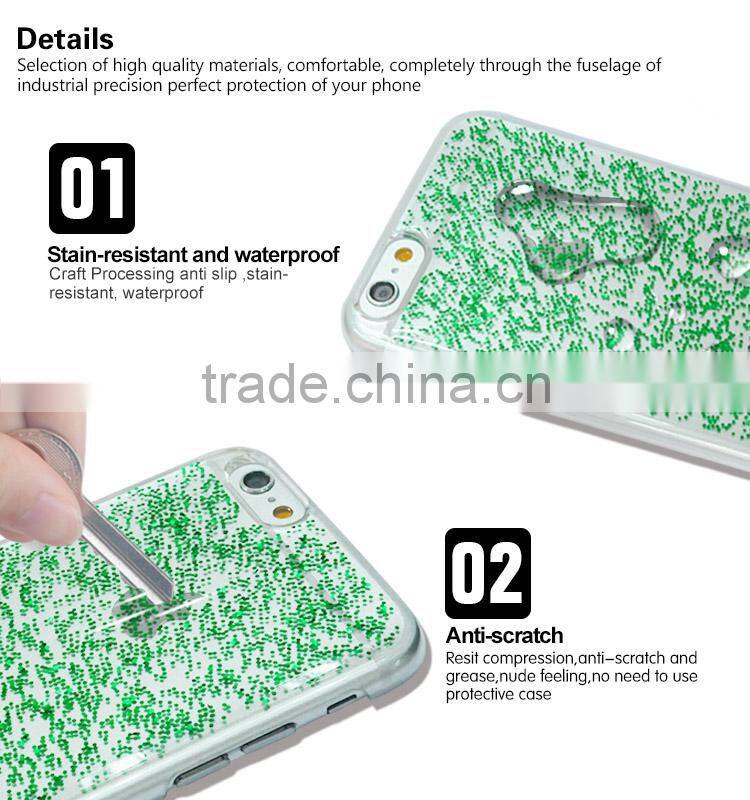 Aikusu Customized hot sale new products crystal glitter gel case for Iphone 6/6S