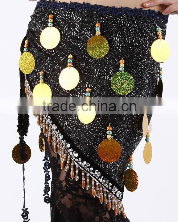 Sexy Dance Hip Scarf , Belly Dance Hip Scarf , Sequin Belly Dance Hip Scarf