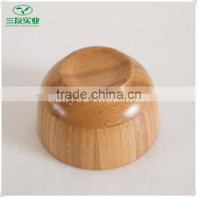 Top quality Vertical Grain Natural Color Bamboo Bowl