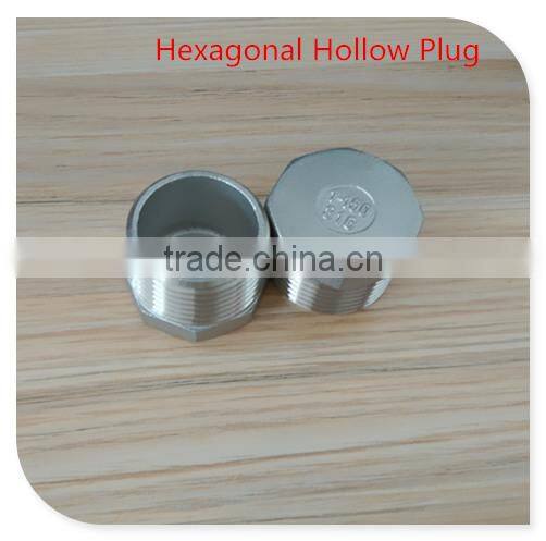 304/316 Stainless Steel Threaded Plug Fitting,Hex Solid Plug Male Thread