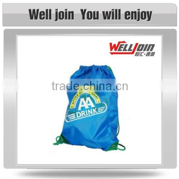 Newest fashion best quality yellow drawstring bag
