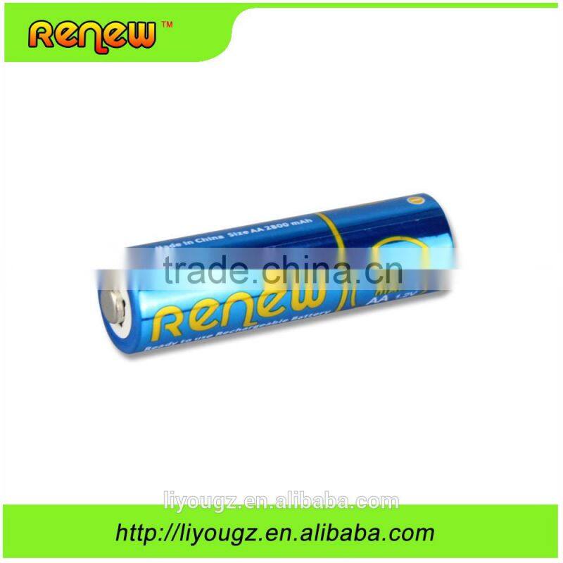 New brand !!!RENEW AA 1200 Cycle 2800mAh NI-MH rechargeable battery