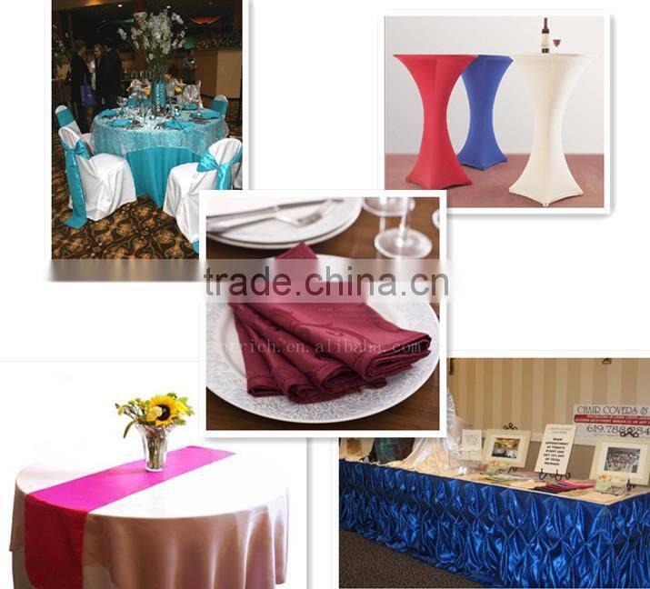 Wedding decoration taffeta pintuck table cloth