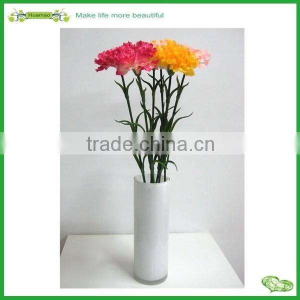 high quality single preserved real touch carnation fabric flower