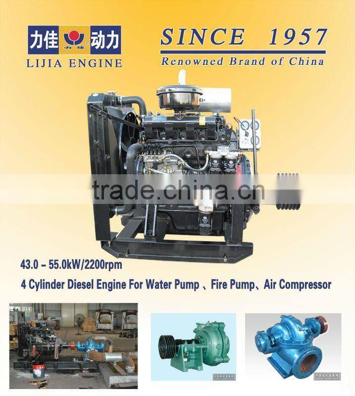 Promotion! 48KW Stationary Power Water Pump 4 Cylinder Engine