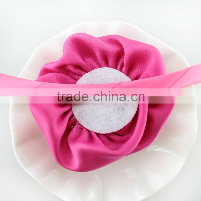 Satin Rolled Rose Headband,Headmade Flower Headband For Kids