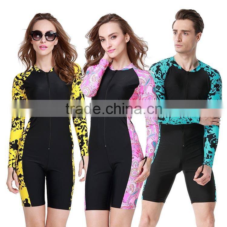 2016 top selling sun protection one piece swimsuit women
