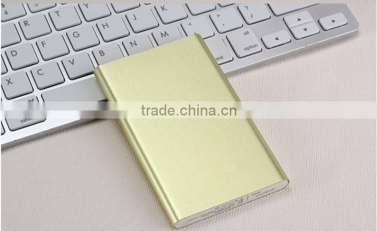 Metal skins 5000mah battery power bank for phone charger high quality powerbank