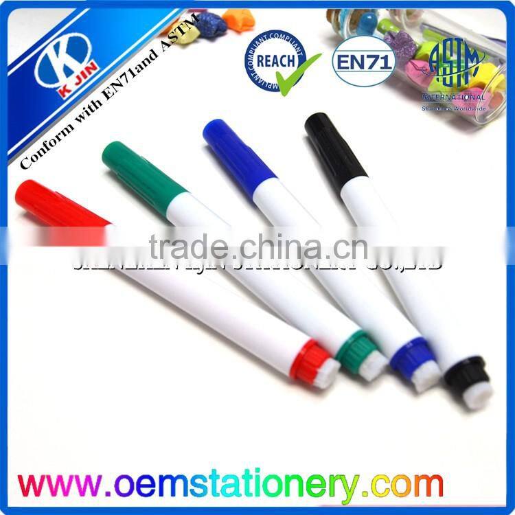 Hot sale promotional color dry erase marker with round eraser bulk