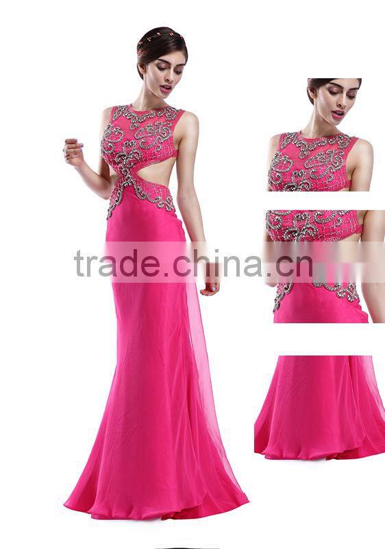 Factory Directly Wholesale Beautiful peach color bridesmaid dress
