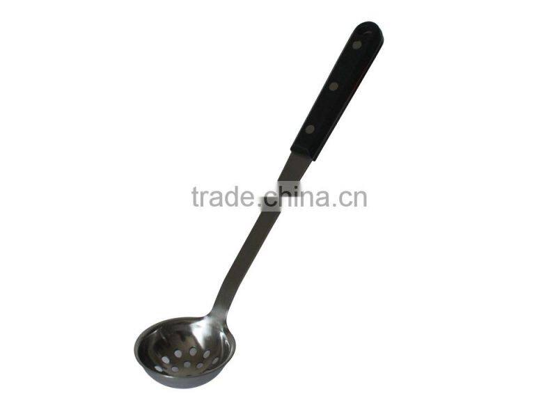 2015 popular sale Hot pot Colander with plastic handle stainless steel kitchen utensils CE / EU, FDA, LFGB, SGS