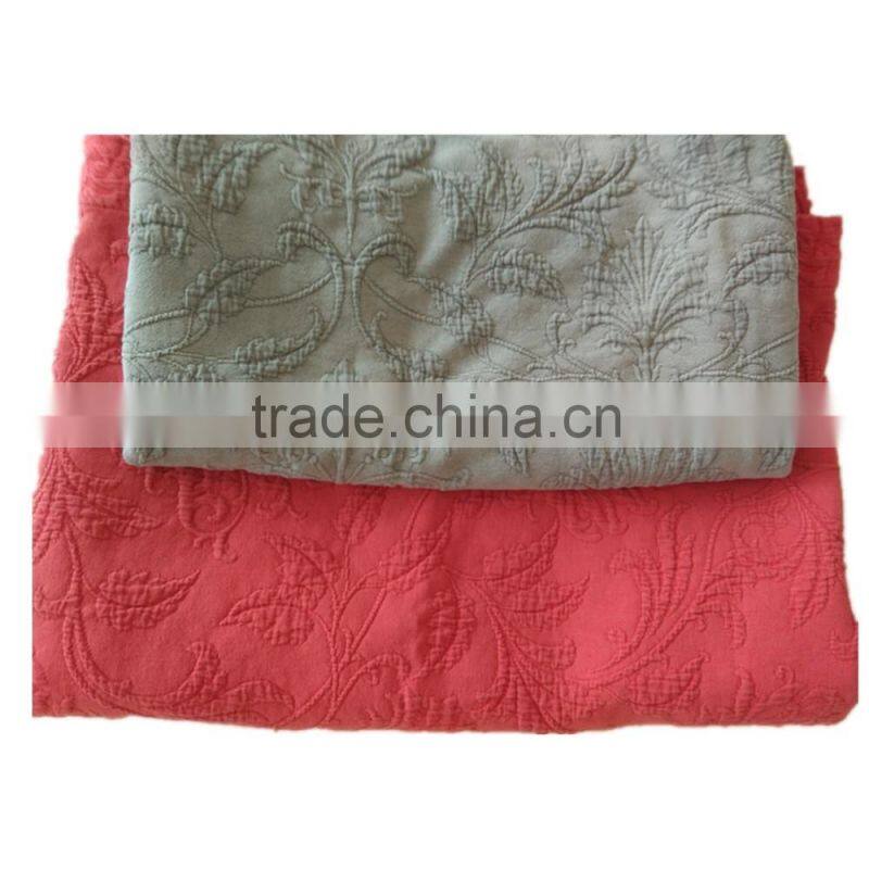 polyester or cotton jacquard stone washed blanket-flower