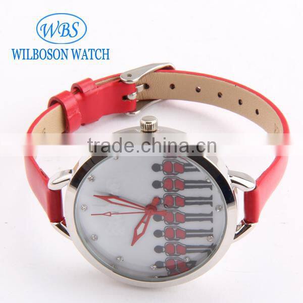Water Resistant PU Leather Band Cheap Custom Logo Watch