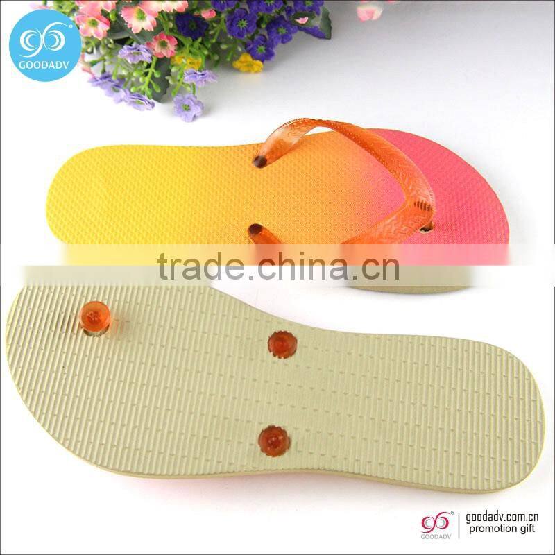 Guangzhou wholesale sublimation printing high quality rubber slippers flip flops