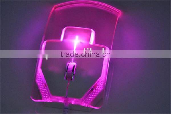 high quality Wired USB transparent mouse Lovely gift mouse and game mouse