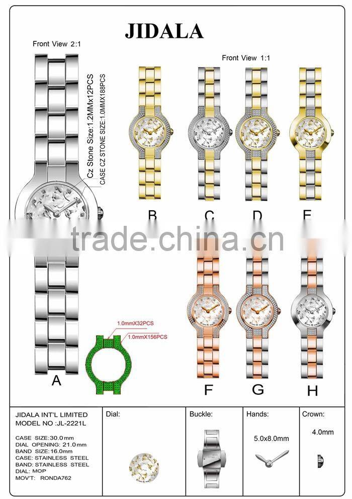 Unique Customization Cheap Price Stainless Steel Back Water Resistant Watch 5Atm