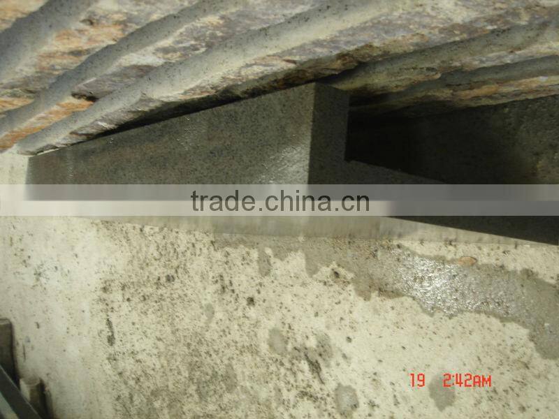 Black basalt steps with non-slip grooves