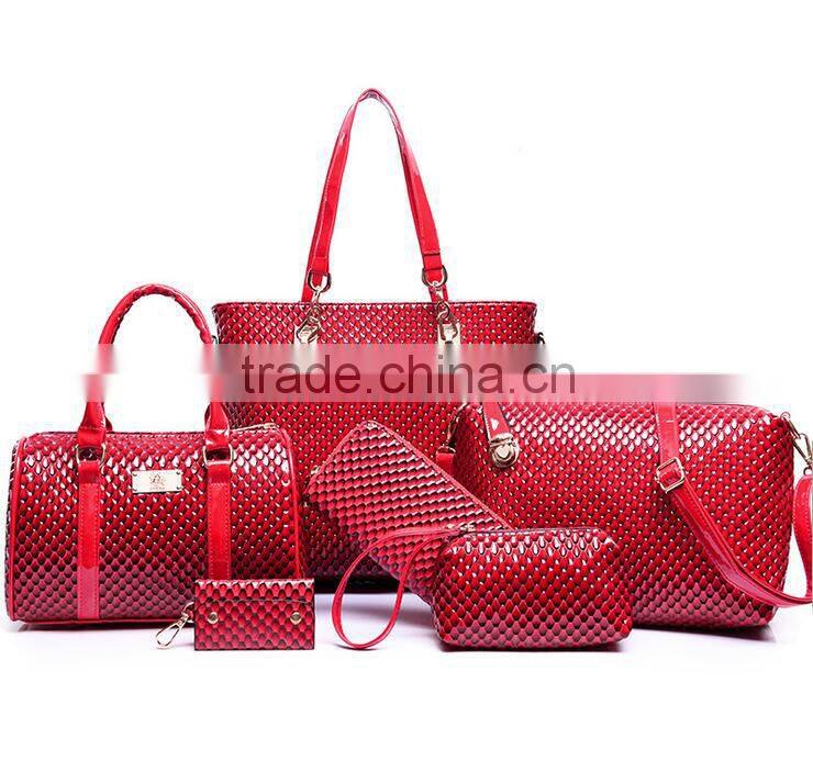 Chinese Supplier Alibaba Wholesale 6pcs In a Set Ladies Handbags At Low Price