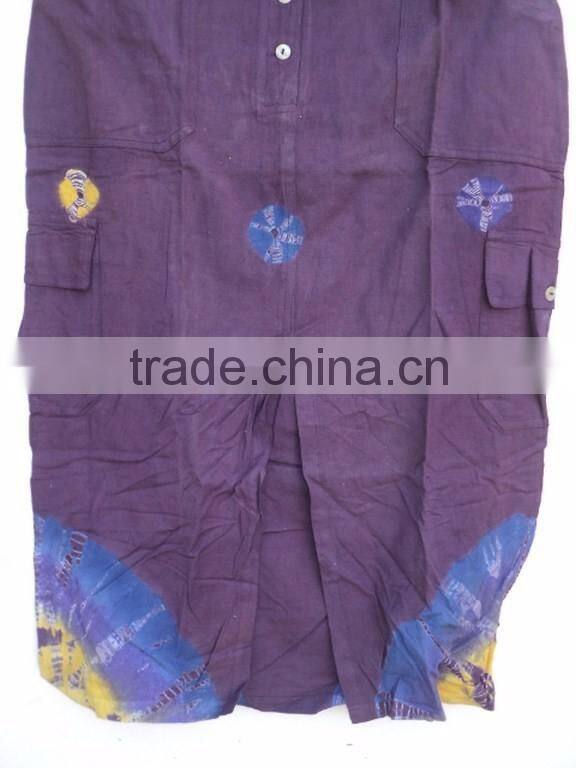 Plain Dyed Technics and Cotton / Cotton Fabric Type denim tie dye pattern skirts